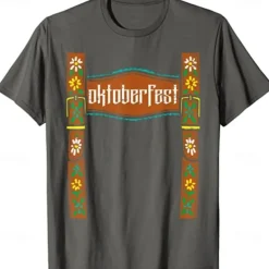 Oktoberfest Beer Bavarian T-shirt Lederhosen Anime 3D Graphic For Men's Adults' Oktoberfest Beer Masquerade 3D Print Vacation Casual Daily