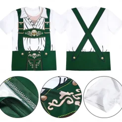 Oktoberfest Beer Bavarian T-shirt Lederhosen 3D Graphic For Men's Unisex Adults' Carnival Oktoberfest Beer 3D Print Casual Daily