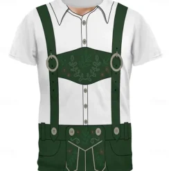 Oktoberfest Beer Bavarian T-shirt Lederhosen 3D Graphic For Men's Unisex Adults' Carnival Oktoberfest Beer 3D Print Casual Daily
