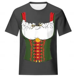 Oktoberfest Beer Bavarian T-shirt Anime 3D Graphic For Women's Adults' Oktoberfest Beer Masquerade 3D Print Casual Daily