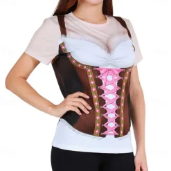 Oktoberfest Beer Bavarian T-shirt 3D Graphic For Women's Adults' Carnival Oktoberfest Beer 3D Print Casual Daily Festival