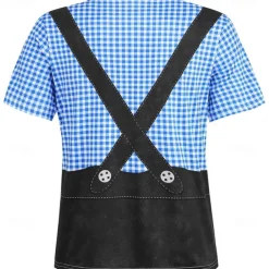 Oktoberfest Beer Bavarian Outfits T-shirt Lederhosen 3D Graphic For Men's Adults' Oktoberfest Beer 3D Print Party Casual Daily