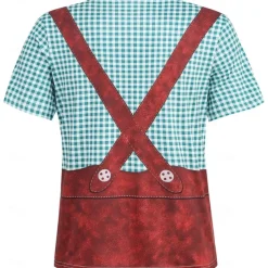 Oktoberfest Beer Bavarian Outfits T-shirt Lederhosen 3D Graphic For Men's Adults' Oktoberfest Beer 3D Print Party Casual Daily