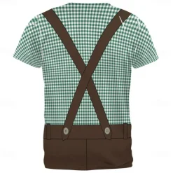 Oktoberfest Beer Bavarian T-shirt Lederhosen 3D Graphic For Men's Adults' Carnival Oktoberfest Beer 3D Print Party Casual Daily