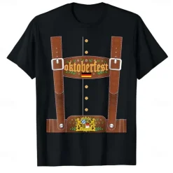 Oktoberfest Beer Bavarian T-shirt Lederhosen 3D For Men's Adults' Carnival Oktoberfest Beer Hot Stamping Party Casual Daily