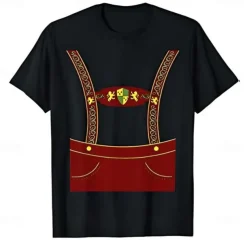 Oktoberfest Beer Bavarian T-shirt Lederhosen 3D For Men's Adults' Carnival Oktoberfest Beer Hot Stamping Party Casual Daily