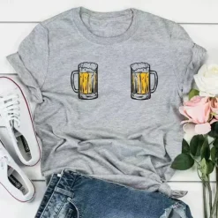 Oktoberfest Beer Craft Cosplay Costume T-shirt Anime Beer Classic Street Style For Couple's Men's Women's Adults' Oktoberfest Beer Hot Stamping