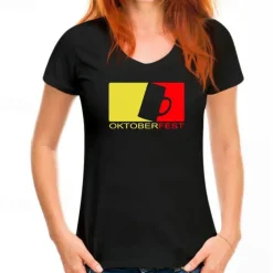 Oktoberfest Beer Craft Cosplay Costume T-shirt Anime Classic Street Style For Couple's Men's Women's Adults' Oktoberfest Beer Hot Stamping