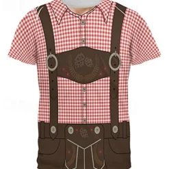 Oktoberfest Beer T-shirt Lederhosen Graphic For Couple's Men's Women's Adults' Oktoberfest Beer 3D Print Vacation Party