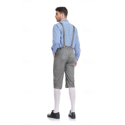 Oktoberfest Blouse / Shirt Lederhosen Oktoberfest / Beer Bavarian Bavarian Wiesn Men's Traditional Style Cloth Blouse Shorts Hat
