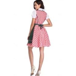 Oktoberfest Blouse / Shirt Dirndl Lederhosen Bavarian Couple Oktoberfest Couple German Munich Wiesn Men's Women's Traditional Style Cloth Blouse Dress Shorts