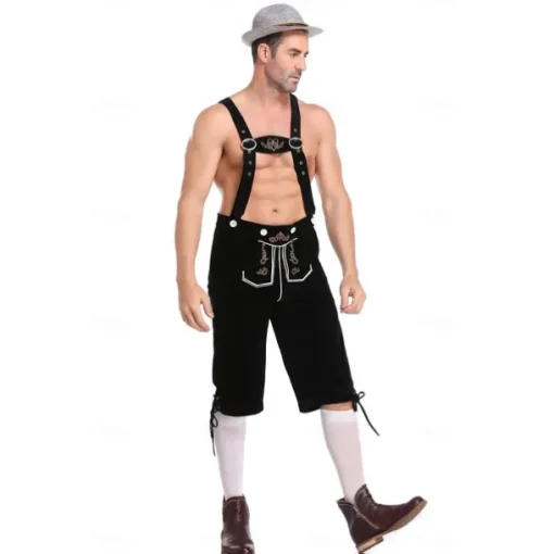 Oktoberfest Blouse / Shirt Dirndl Lederhosen Bavarian Couple Oktoberfest Couple German Munich Wiesn Men's Women's Traditional Style Cloth Blouse Dress Shorts