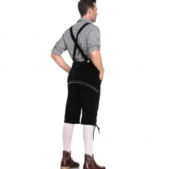 Oktoberfest Blouse / Shirt Dirndl Lederhosen Bavarian Couple Oktoberfest Couple German Munich Wiesn Men's Women's Traditional Style Cloth Blouse Dress Shorts