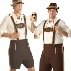 Oktoberfest Blouse / Shirt Lederhosen Oktoberfest / Beer Bavarian Bavarian German Wiesn Men's Traditional Style Cloth Blouse Shorts