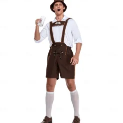 Oktoberfest Blouse / Shirt Lederhosen Oktoberfest / Beer Bavarian Bavarian German Wiesn Men's Traditional Style Cloth Blouse Shorts