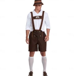 Oktoberfest Blouse / Shirt Lederhosen Oktoberfest / Beer Bavarian Bavarian German Wiesn Men's Traditional Style Cloth Blouse Shorts