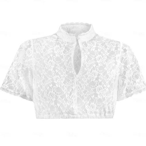 Oktoberfest Dirndl Blouse Bavarian German Munich Wiesn Women's Traditional Style Cloth