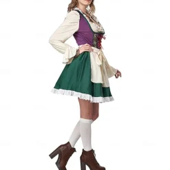 Oktoberfest Dirndl Trachtenkleider Oktoberfest / Beer Bavarian Wiesn Traditional Style Wiesn Women's Traditional Style Cloth Dress Apron