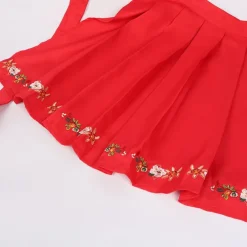Oktoberfest Dirndl Trachtenkleider Dirndl Blouse Bavarian Maid German Munich Wiesn Women's Traditional Style Cloth Blouse Dress Apron