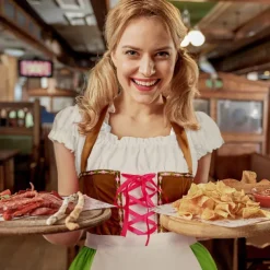 Oktoberfest Dress Dirndl Trachtenkleider Maid German Munich Wiesn Women's Traditional Style Cloth Dress Apron