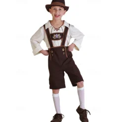 Oktoberfest Dress Dirndl Lederhosen Bavarian Maid German Munich Wiesn Boys' Girls' Traditional Style Cloth