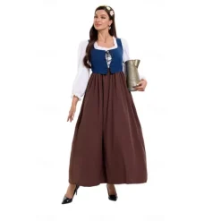 Oktoberfest Dress Oktoberfest / Beer Bavarian Wiesn Women's Traditional Style Cloth Dress Headband