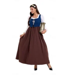 Oktoberfest Dress Oktoberfest / Beer Bavarian Wiesn Women's Traditional Style Cloth Dress Headband