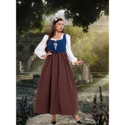 Oktoberfest Dress Oktoberfest / Beer Bavarian Wiesn Women's Traditional Style Cloth Dress Headband