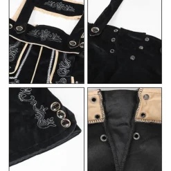 Oktoberfest Lederhosen Bavarian German Munich Wiesn Men's Traditional Style Cloth Shorts