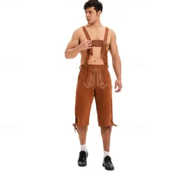 Oktoberfest Lederhosen Bavarian German Munich Wiesn Men's Traditional Style Cloth