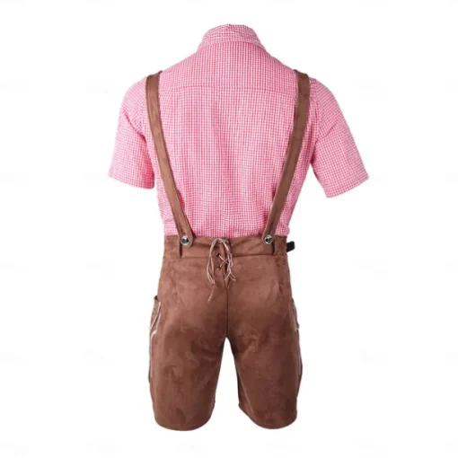 Oktoberfest Lederhosen Shirt Bavarian Bavarian German Wiesn Men's Traditional Style Cloth Blouse Shorts Hat