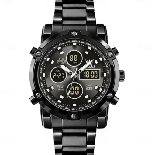 OLEVS 1106 Men's Watch Luxury Brand Quartz Watch Trend Sports Alarm Clock LED Display Waterproof Timing Code Watch Men's Watch