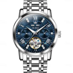 OLEVS 6701 Original Men's Automatic Mechanical Watch Top Brand Calendar Stainless Steel Waterproof Men's Watch