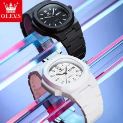 OLEVS Brand 5627 Casual Simple Waterproof Men's and Women's Watches Wine Barrel Parrot Thread Quartz Watch Original Wristwatch