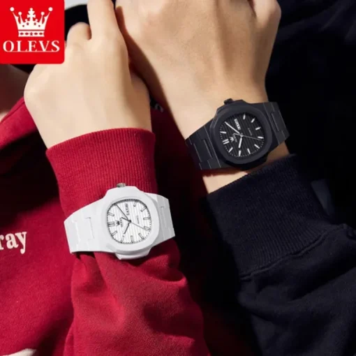 OLEVS Brand 5627 Casual Simple Waterproof Men's and Women's Watches Wine Barrel Parrot Thread Quartz Watch Original Wristwatch