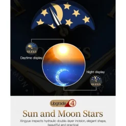 OLEVS Men Mechanical Watch Calendar Luxury Waterproof Fashion Automatic Self-winding Moon phase Luminous Stainless Steel Strap Watch