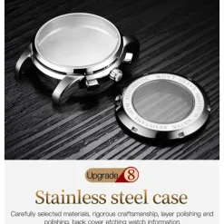 OLEVS Men Mechanical Watch Calendar Luxury Waterproof Fashion Automatic Self-winding Moon phase Luminous Stainless Steel Strap Watch