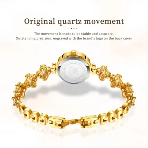 OLEVS Women Quartz Watch Creative Minimalist Fashion Wristwatch Waterproof Decoration Stainless Steel Watch