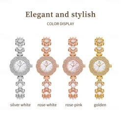 OLEVS Women Quartz Watch Creative Minimalist Fashion Wristwatch Waterproof Decoration Stainless Steel Watch