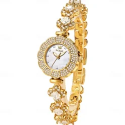 OLEVS Women Quartz Watch Creative Minimalist Fashion Wristwatch Waterproof Decoration Stainless Steel Watch