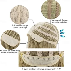 Ombre Green Wigs for Women 14 Inches Short Wavy Neon Green Wig With Bangs Fluorescent Green Short Wigs for Cosplay Party Daily Wigs Wig Cap Included Christmas Party Wigs St.Patrick's Day Wigs