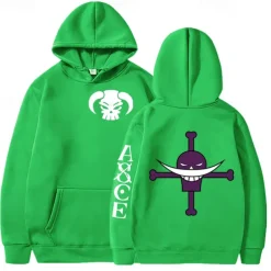 One Piece Film: Red Edward Newgate Whitebeard Pirates Hoodie Cartoon Manga Anime Front Pocket Graphic For Couple's Men's Women's Adults' Hot Stamping