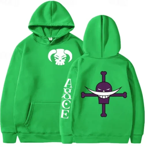 One Piece Film: Red Edward Newgate Whitebeard Pirates Hoodie Cartoon Manga Anime Front Pocket Graphic For Couple's Men's Women's Adults' Hot Stamping