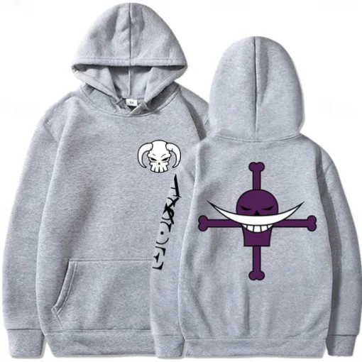 One Piece Film: Red Edward Newgate Whitebeard Pirates Hoodie Cartoon Manga Anime Front Pocket Graphic For Couple's Men's Women's Adults' Hot Stamping