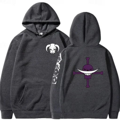 One Piece Film: Red Edward Newgate Whitebeard Pirates Hoodie Cartoon Manga Anime Front Pocket Graphic For Couple's Men's Women's Adults' Hot Stamping