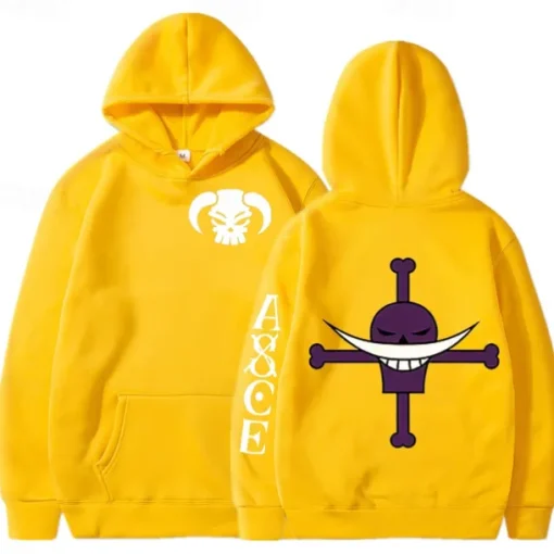One Piece Film: Red Edward Newgate Whitebeard Pirates Hoodie Cartoon Manga Anime Front Pocket Graphic For Couple's Men's Women's Adults' Hot Stamping