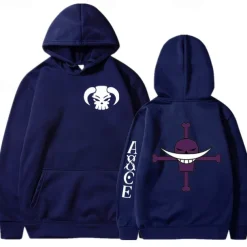 One Piece Film: Red Edward Newgate Whitebeard Pirates Hoodie Cartoon Manga Anime Front Pocket Graphic For Couple's Men's Women's Adults' Hot Stamping