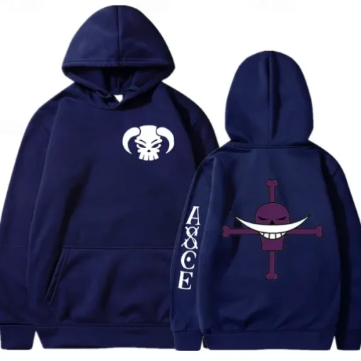 One Piece Film: Red Edward Newgate Whitebeard Pirates Hoodie Cartoon Manga Anime Front Pocket Graphic For Couple's Men's Women's Adults' Hot Stamping