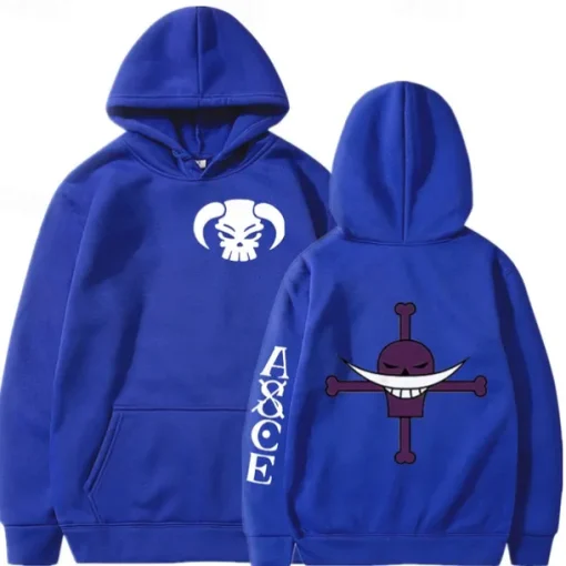 One Piece Film: Red Edward Newgate Whitebeard Pirates Hoodie Cartoon Manga Anime Front Pocket Graphic For Couple's Men's Women's Adults' Hot Stamping