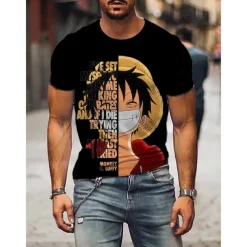 One Piece Monkey D. Luffy Roronoa Zoro T-shirt Print 3D Graphic For Men's Adults' Masquerade 3D Print Casual Daily
